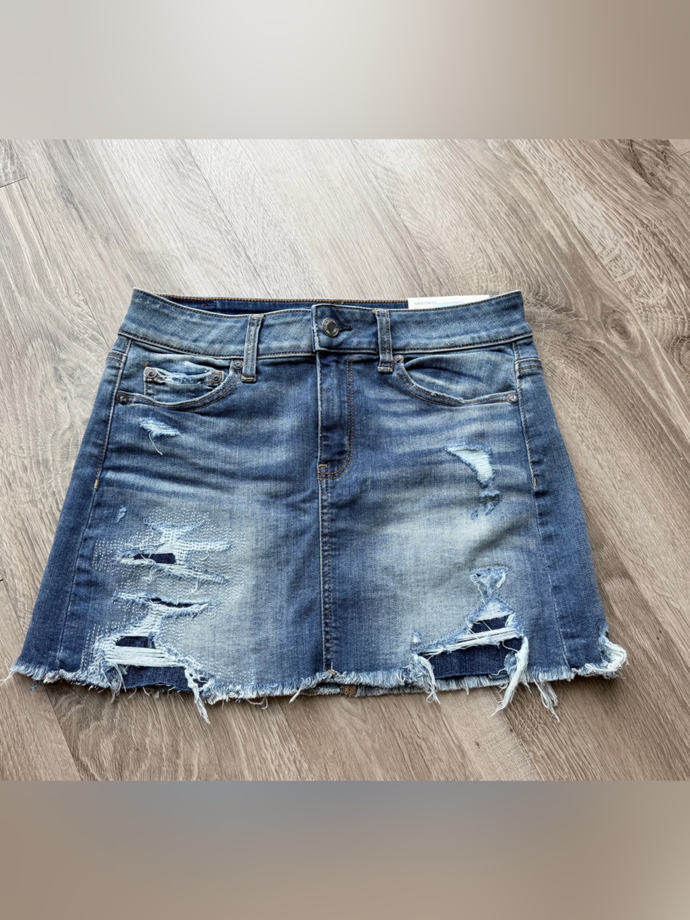 American Eagle Outfitters Ripped Blue Denim Shorts